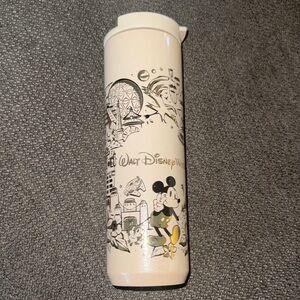 Starbucks Walt Disney World Cream Floral Tumbler